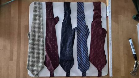 Vintage Herren Krawatten 5 Polyester & Seide