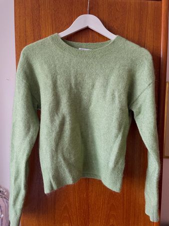 & Other Stories Pullover grün Mohair-Mix Grösse S
