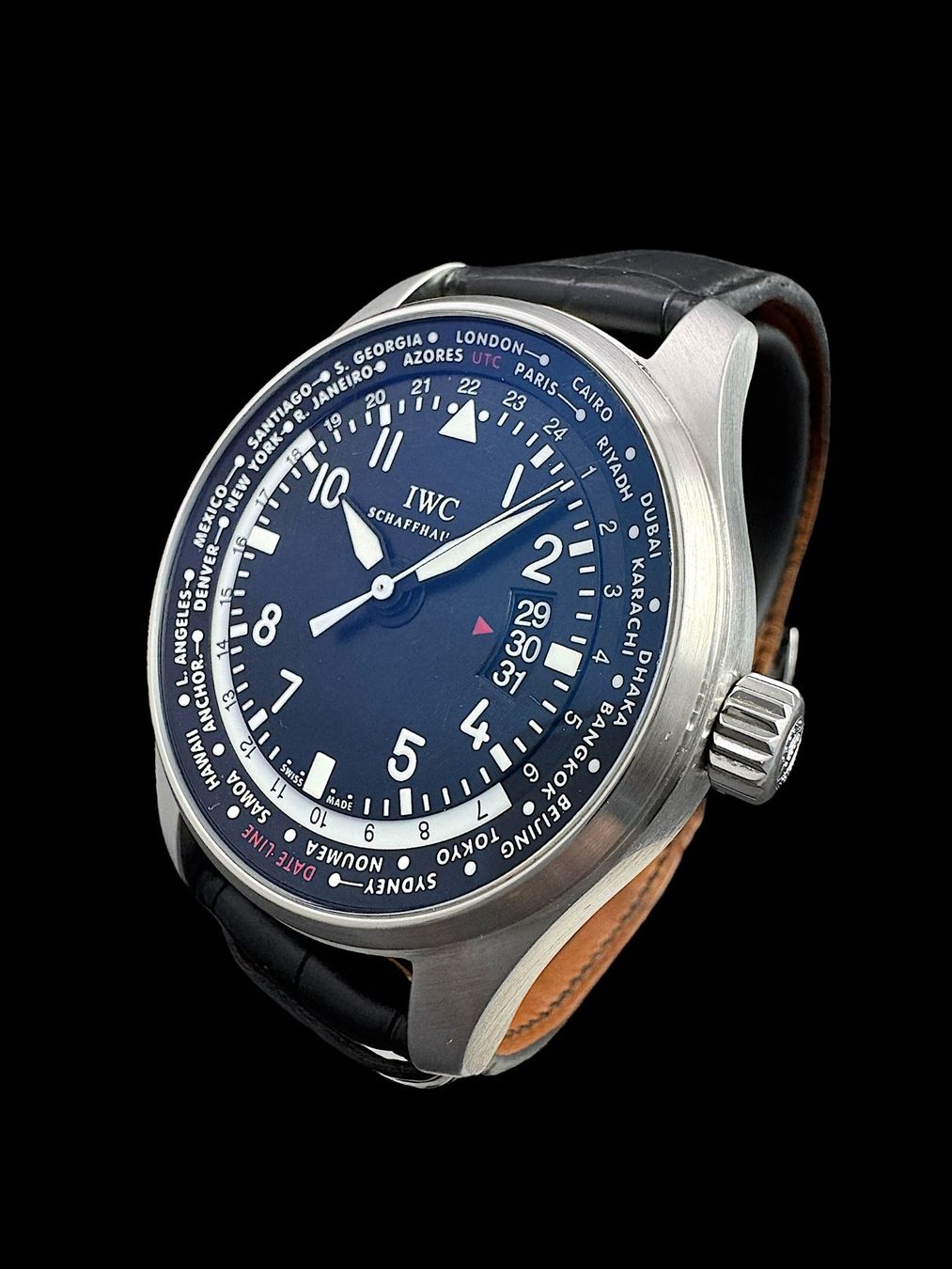 IWC Orologi: IWC Worldtimer Automatic 45mm Stahl Fullset 2012 *U1264 – Usato da Zürich venduto da GalerieInauen 3