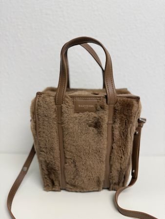 Balenciaga Brown Shearling Tote Bag - Great Condition!