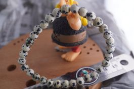 Dalmatiner Jaspis  Kugel    Armband     Rausverkauf