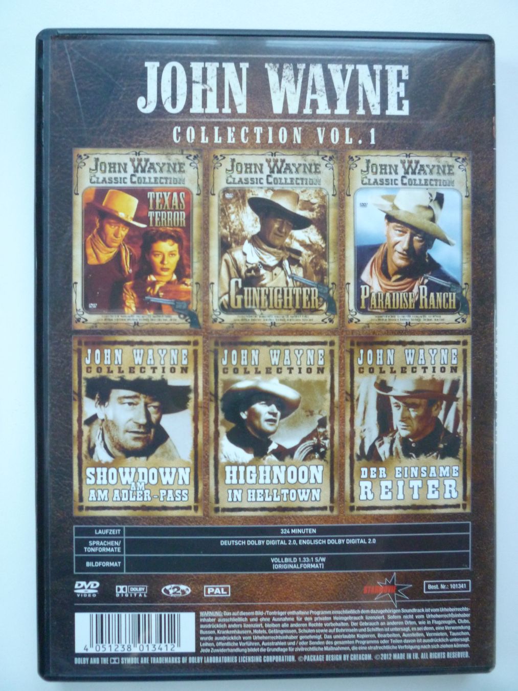 Tutti i DVDs: 6 John Wayne Western Klassiker - DVD Box Collection 1 – Usato da Münchenstein venduto da antares09 1