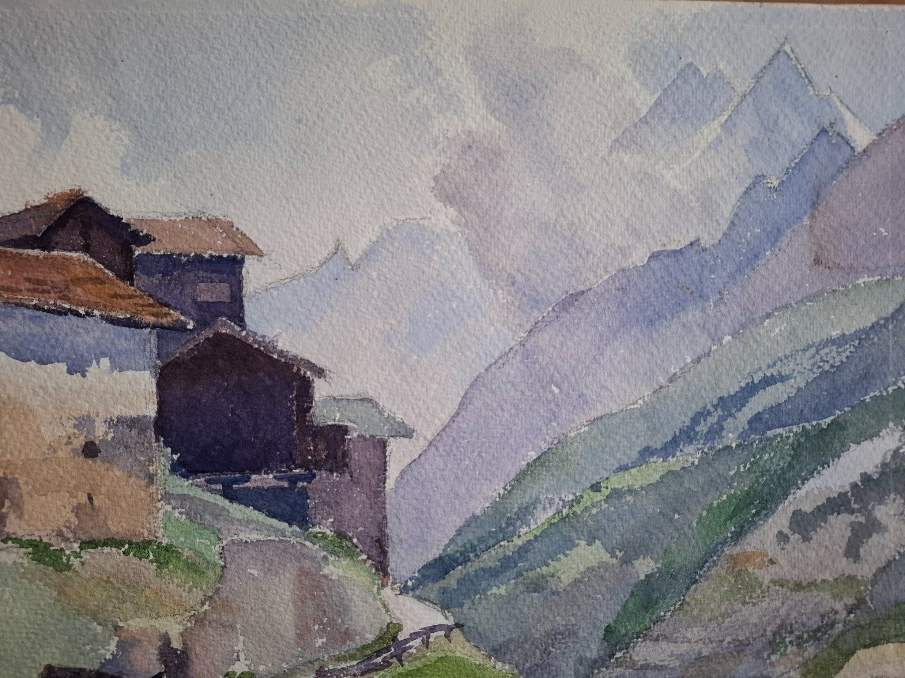 Dipinti: Aquarell Ferdinand Meyer-Streiff Zermatt VS 1964 – Usato da Rheinfelden venduto da Badelus 3