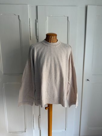 Feinstrick Pullover beige XL