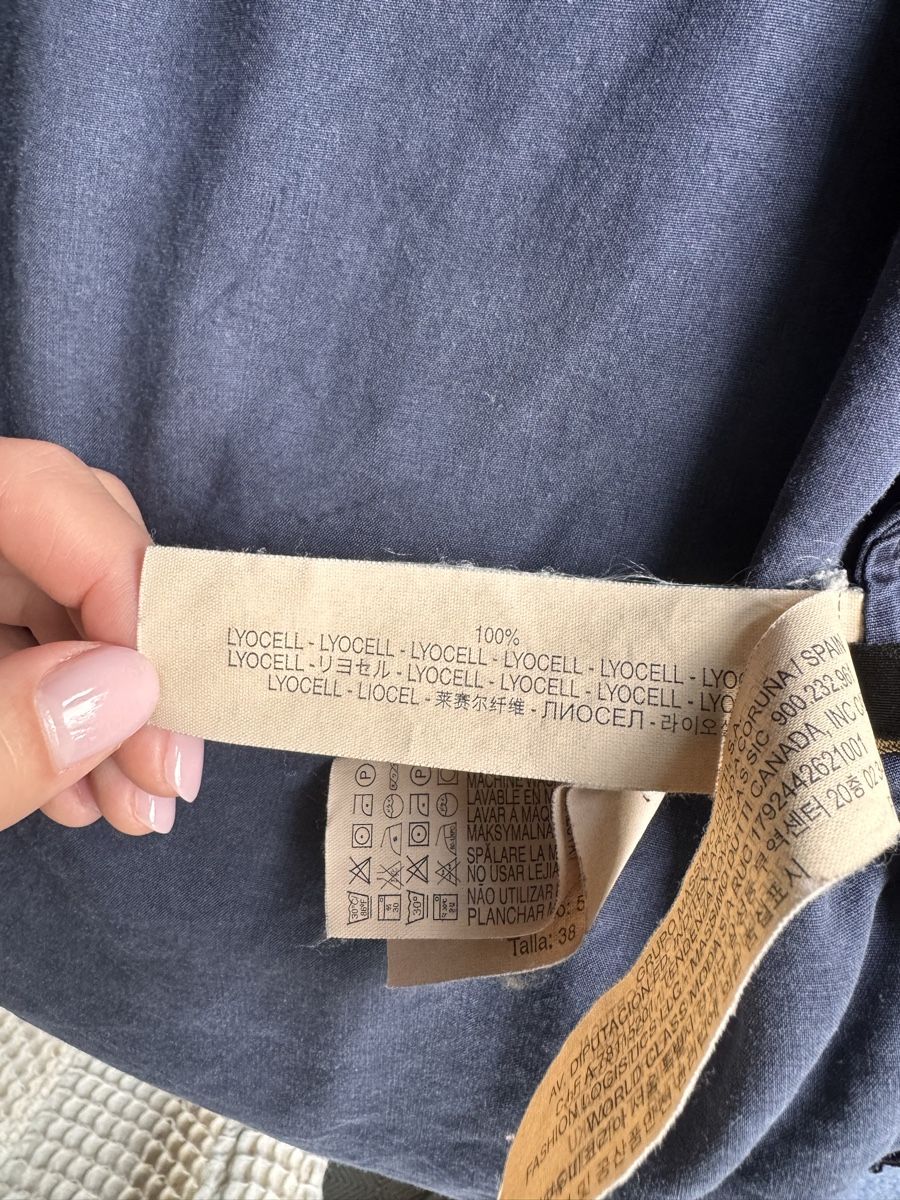 Massimo Dutti Blusen: Massimo Dutti Liocel navy blue shirt – Gebraucht aus Zürich von ari_cr2f 4