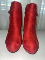 Rote Stiefeletten mit Absatz, Gr. 42, top Zustand!