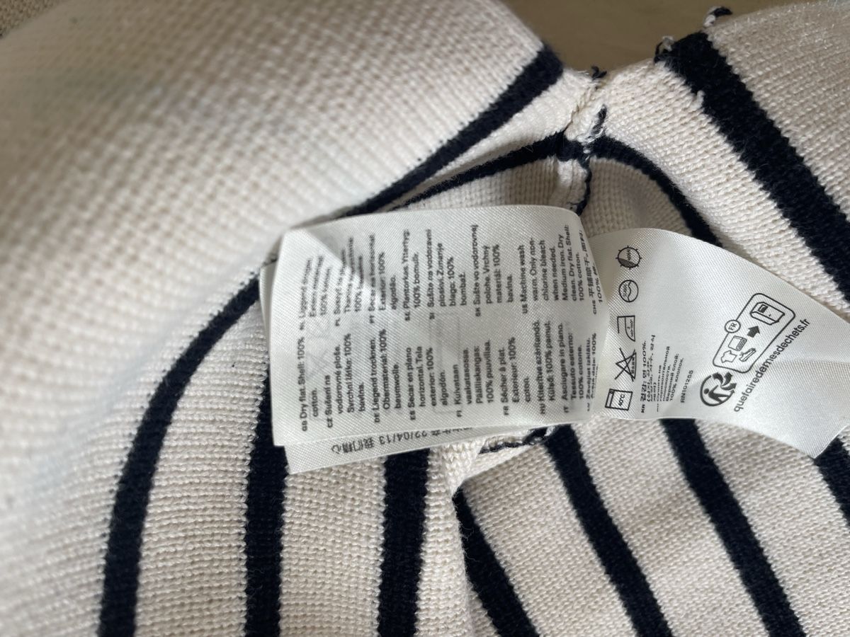 Arket Pullover & Sweatshirts: Arket Pullover weiss/schwarz gestreift Grösse S/EU36 100% Ba – Neu (gemäss Beschreibung) aus Zürich von flo_8x2x 4
