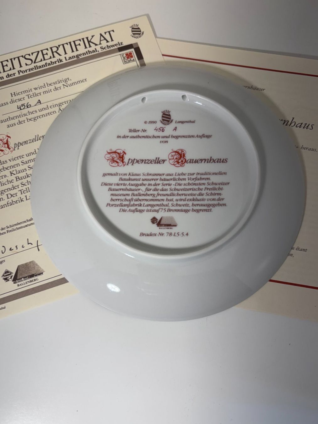 Teller: Die schönsten schweizer Bauernhäuser Teller (4 Serie) – Neu und originalverpackt aus Unterlangenegg von nic_np5d 4