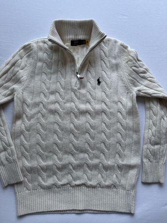 Weisser Polo Ralph Lauren Rollkragenpullover