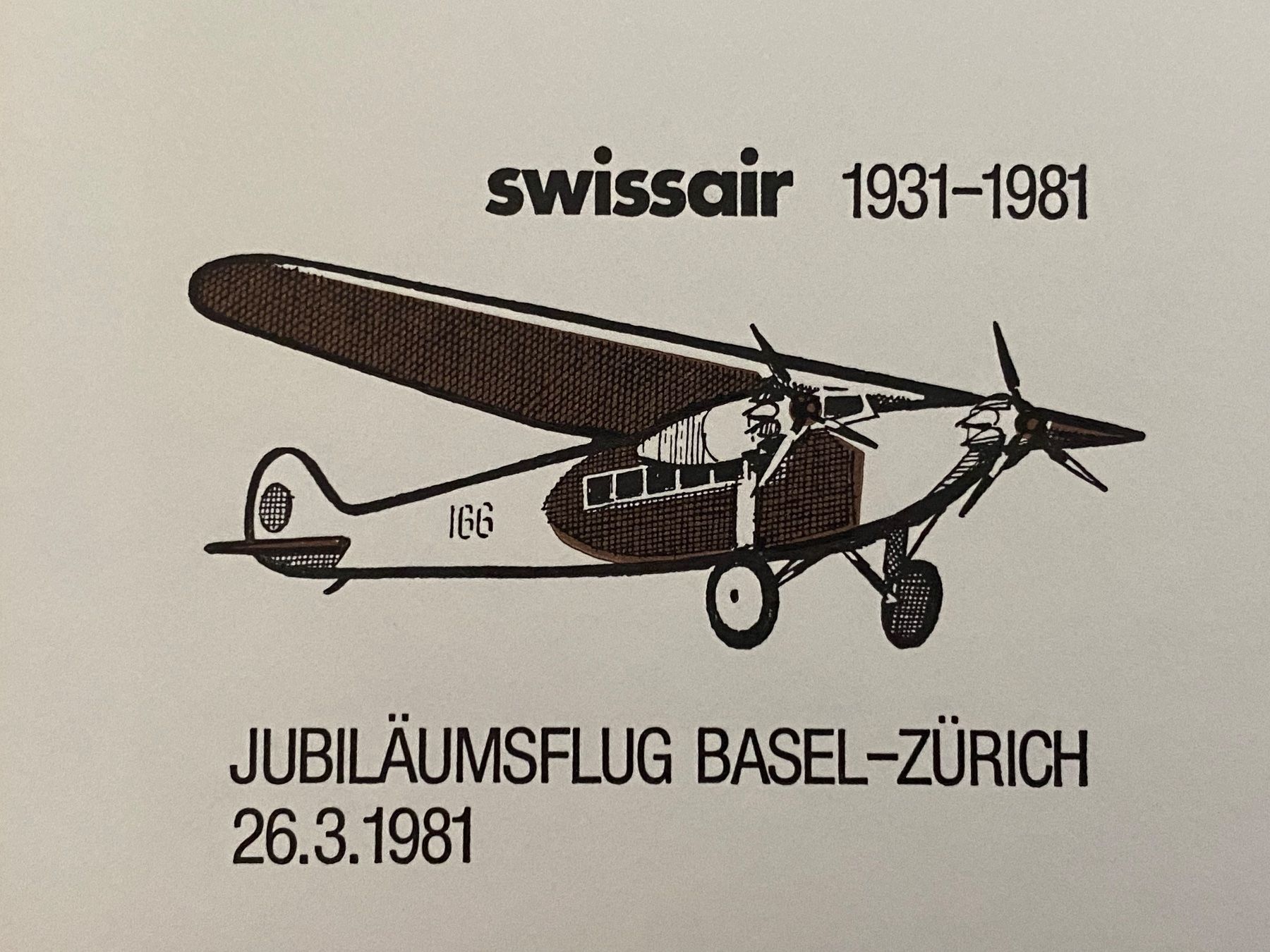 Tutti i francobolli: SWISSAIR - 1981 – Usato da Petit-Lancy venduto da Solcarm 2