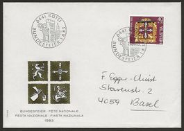 1983  Brief Bundesfeier, 1. August,  RÜTLI