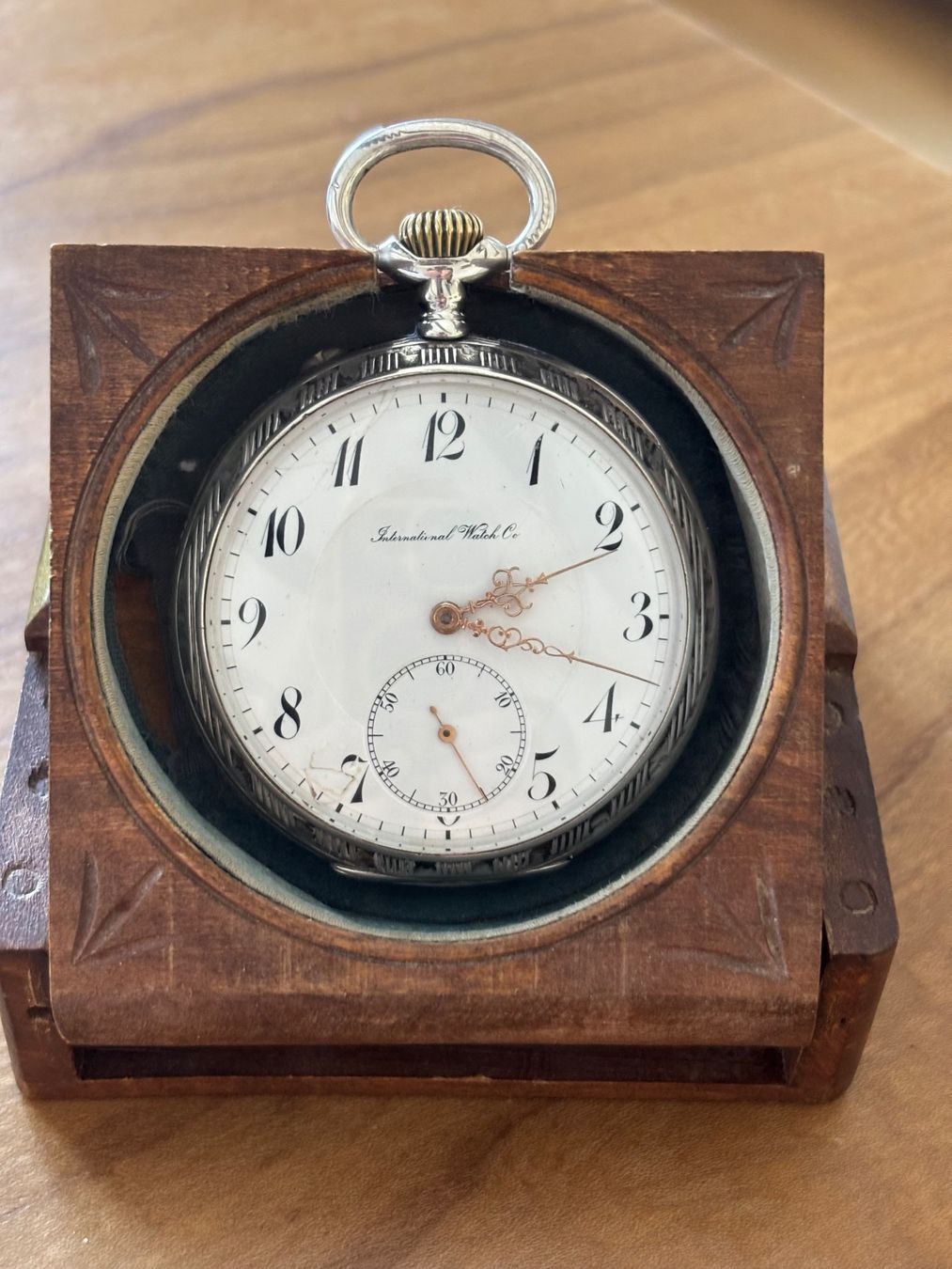 IWC Orologi: IWC Taschenuhr ,mit Holzböcli – Usato da Sitterdorf venduto da Orvell 5
