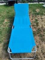 Liegestuhl blau klappbar 