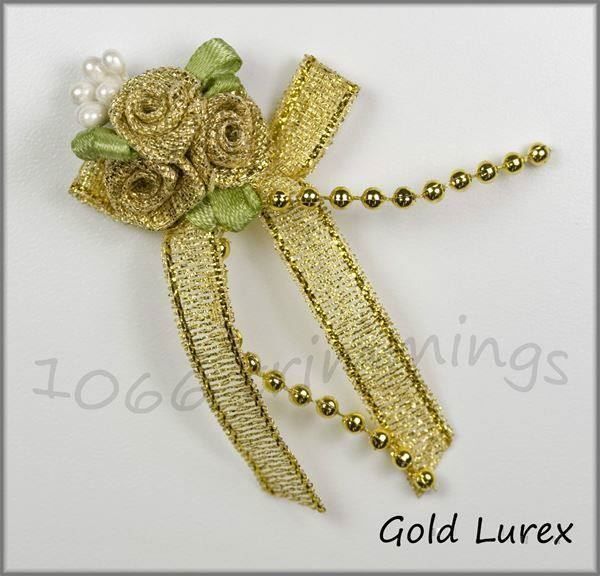 Ohrringe & -stecker: Noeud triple roses + perles GOLD – Neu und originalverpackt aus St-Imier von goodber
