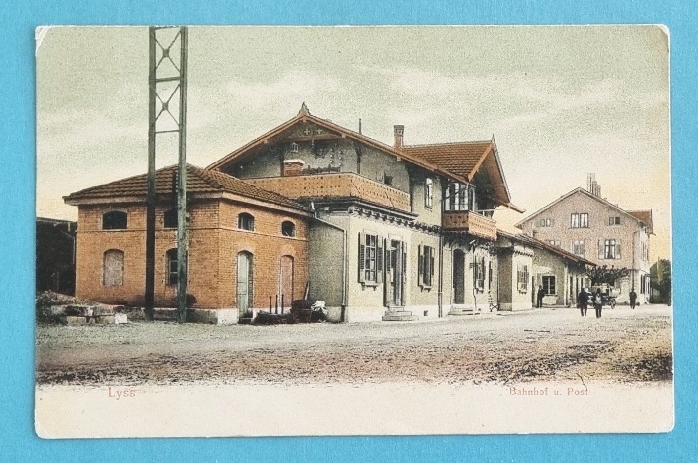 Ansichtskarten: Lyss - Bahnhof - Post - alte Ansichtskarte – Gebraucht aus Rothrist von RROENK