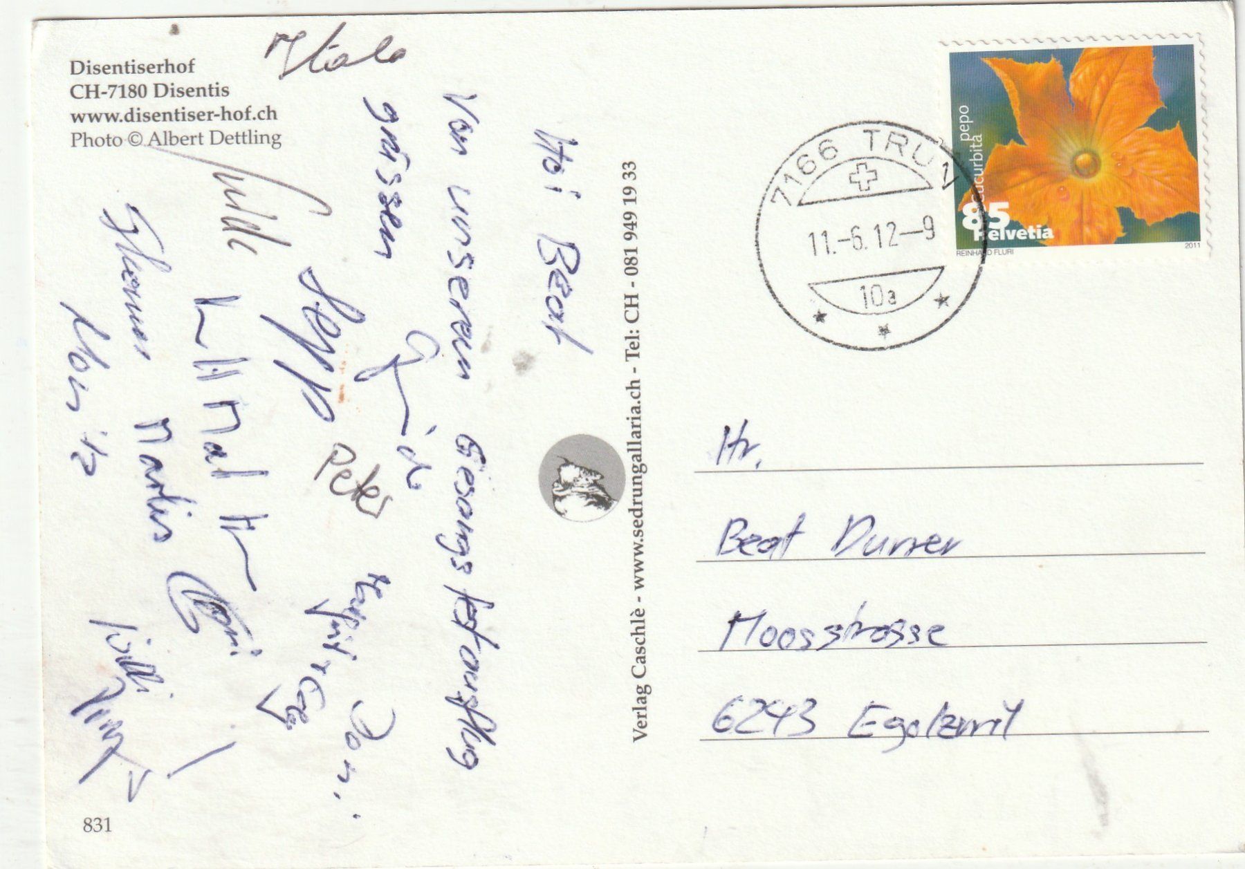 Cartes postales: Disentis - Musterte – D'occasion à Lumbrein par made02 1