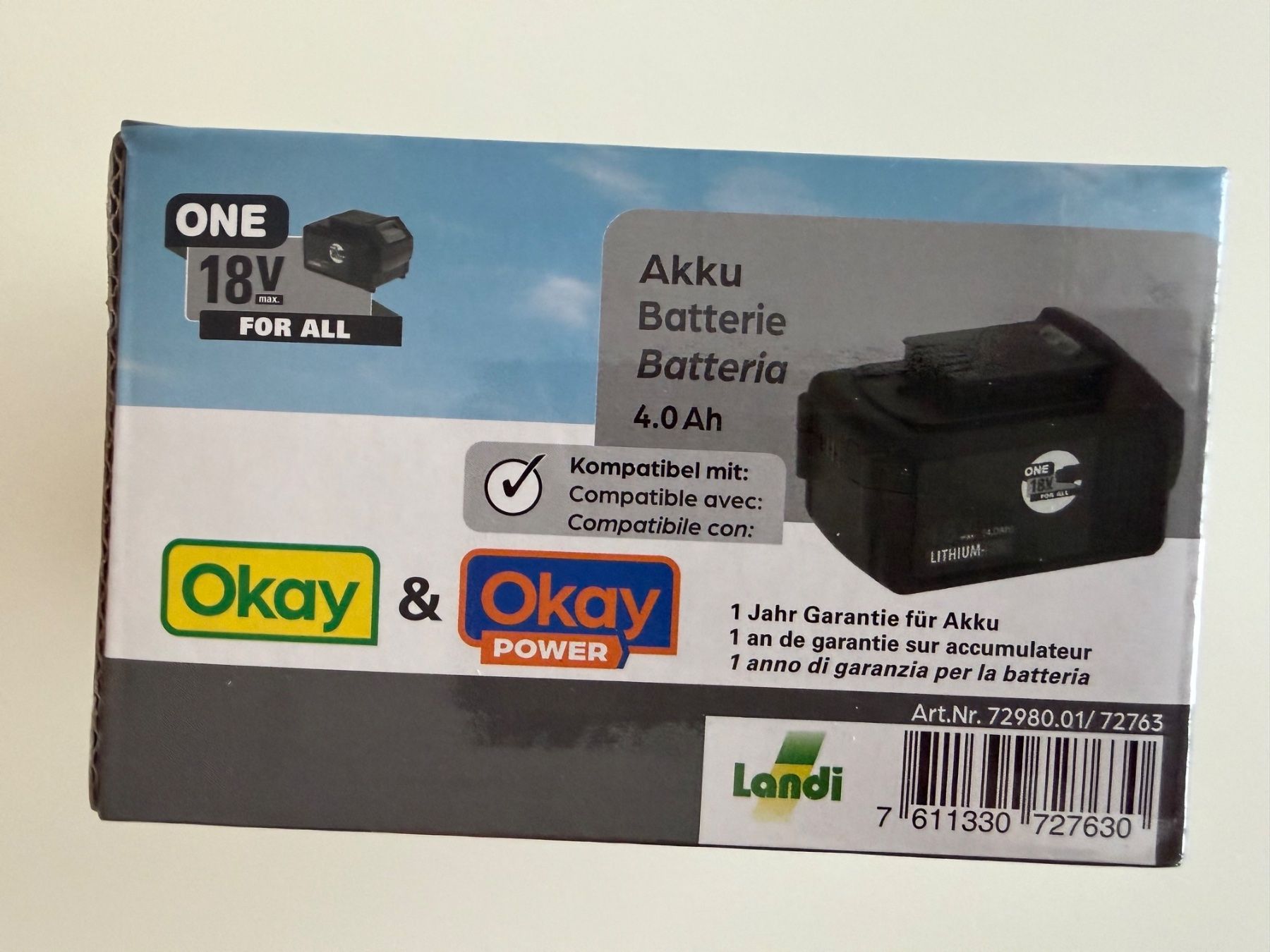 Caricatori & Batterie: Okay power batterie 18V 4.0Ah – Nuovo e nell'imballaggio originale da St-Gingolph venduto da GoldenKeys 2