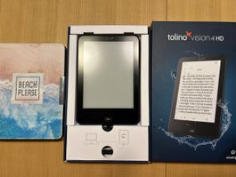 Tolino Vision 4 HD E-Reader mit Hülle Neuwertig