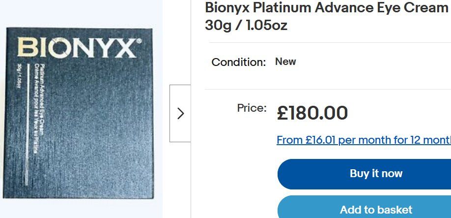Cura del viso: Bionyx Platinum Advanced Eye Creme 30g – Nuovo e nell'imballaggio originale da Collonges venduto da Auganien 3