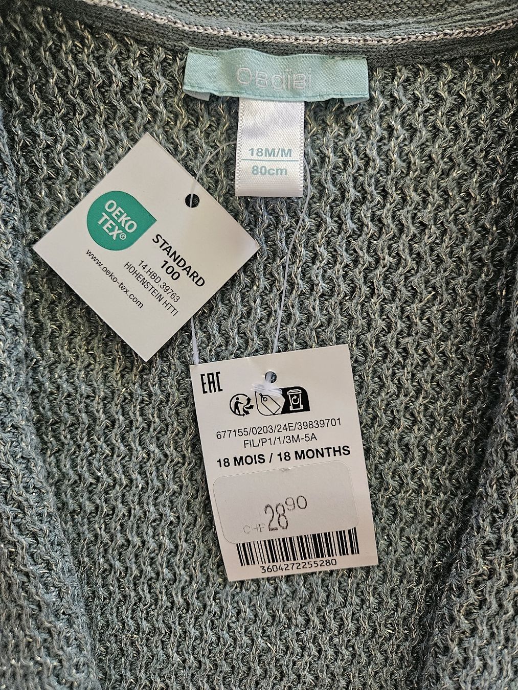 Okaidi Giacche & Cappotti: NEU Obibi Jacke Glitzer 80 – Nuovo e nell'imballaggio originale da Zürich venduto da Kris8050 3