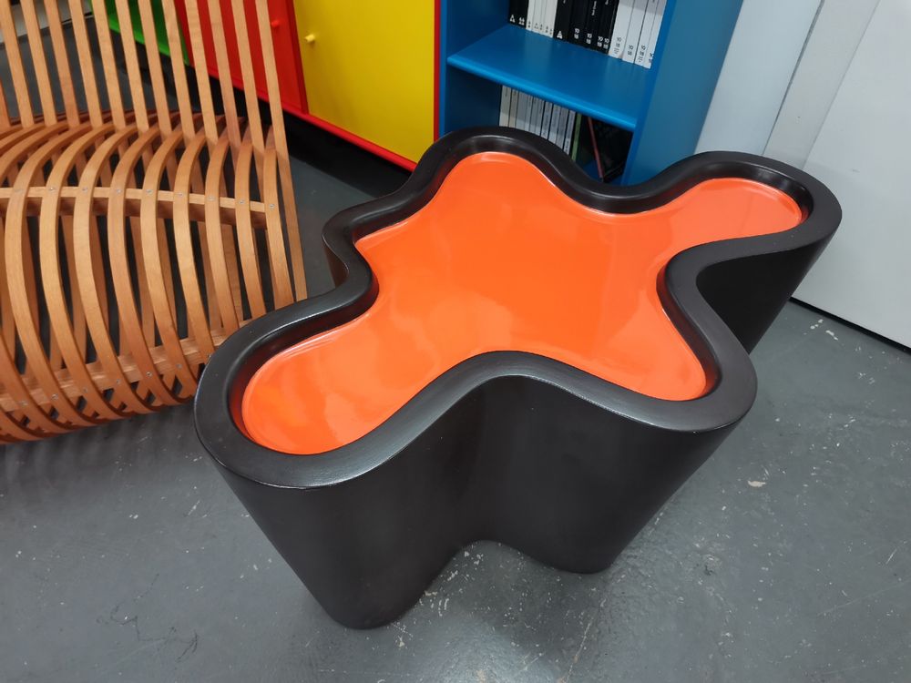 Rare table basse tubulaire chromée, France, années 1970