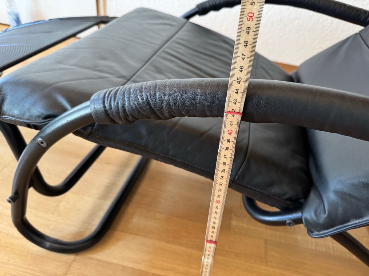 Altre altalene da giardino: Schwarzer Leder-Schaukelstuhl – Usato da Bern venduto da Cardi11 3