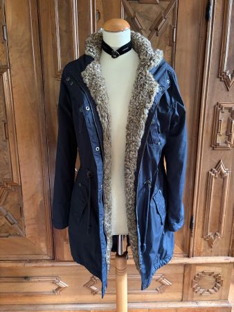 NILE ATELIER Parka Matel / mit Kapuze und Pelzbesatz / Gr.S