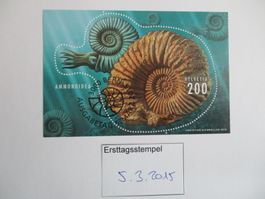 Block Ammonit mit Ersttagsstempel