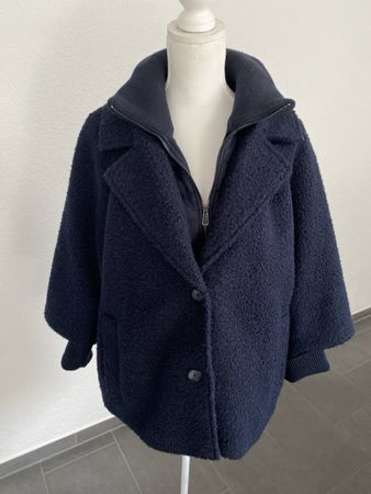 Tom Tailor Damen Jacke Teddyoptik d. blau Gr. XL neuwertig