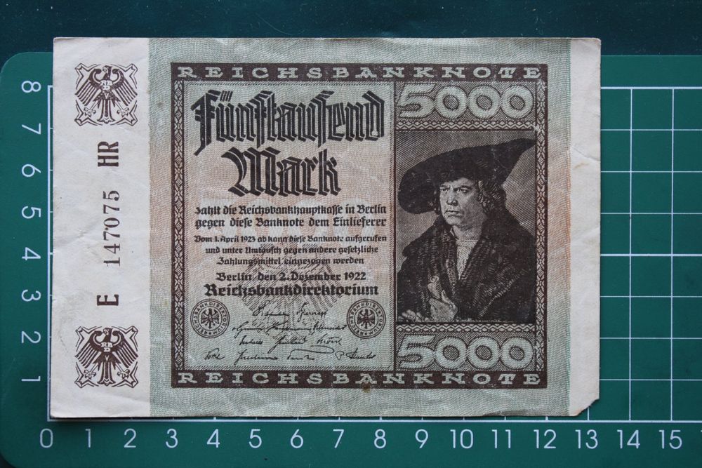currency reichsbanknote 5000 Mark 1922 (Gebraucht) in Laupen BE für CHF ...