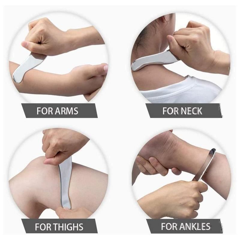 Cura del viso: Planche à gratter Gua Sha en acier – Nuovo e nell'imballaggio originale da Gurmels venduto da Swisspod 7