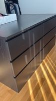 IKEA MALM Kommode in schwarzer Holzoptik