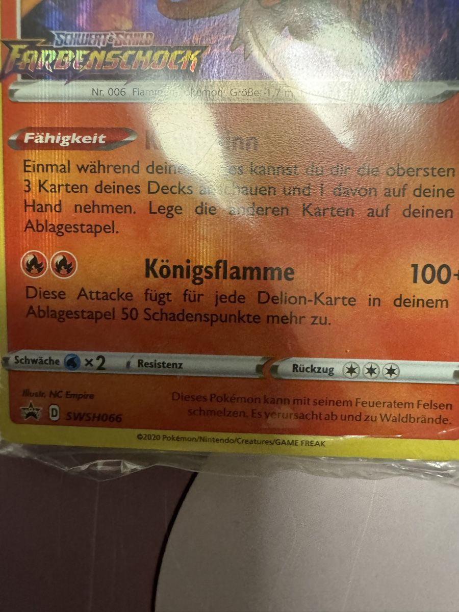 Pokémon Carte collezionabili: Glurak Farbenschock PreRelease - SWSH066 - Promo - Sealed - – Nuovo (secondo la descrizione) da Emmenbrücke venduto da paj_q8wx 3