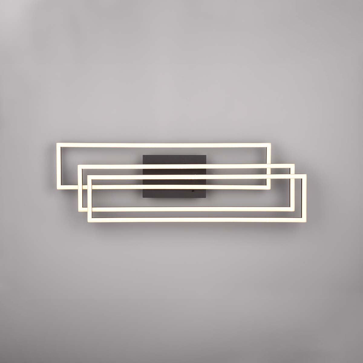 Lampadari & plafoniere: LED Deckenleuchte, Schwarz, 66 x 60 cm – Nuovo (secondo la descrizione) da Kreuzlingen venduto da Smart-Light 2
