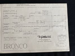 Bronco Flipper Schaltplan Schema Rarität (Gottlieb, 1976)