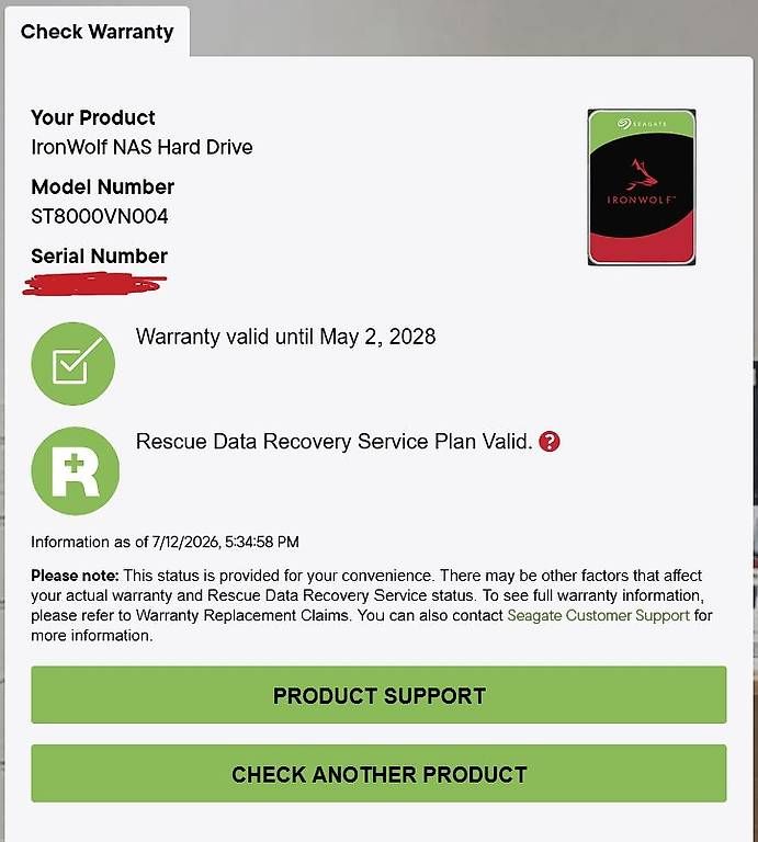 Seagate Dischi rigidi: Seagate IronWolf 8 TB – Nuovo (secondo la descrizione) da Lausanne venduto da rocinante 1
