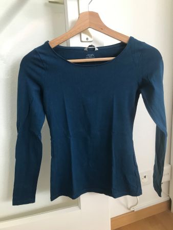 Petrolblaues Langarmshirt Gr. XS von H&M -wie neu!