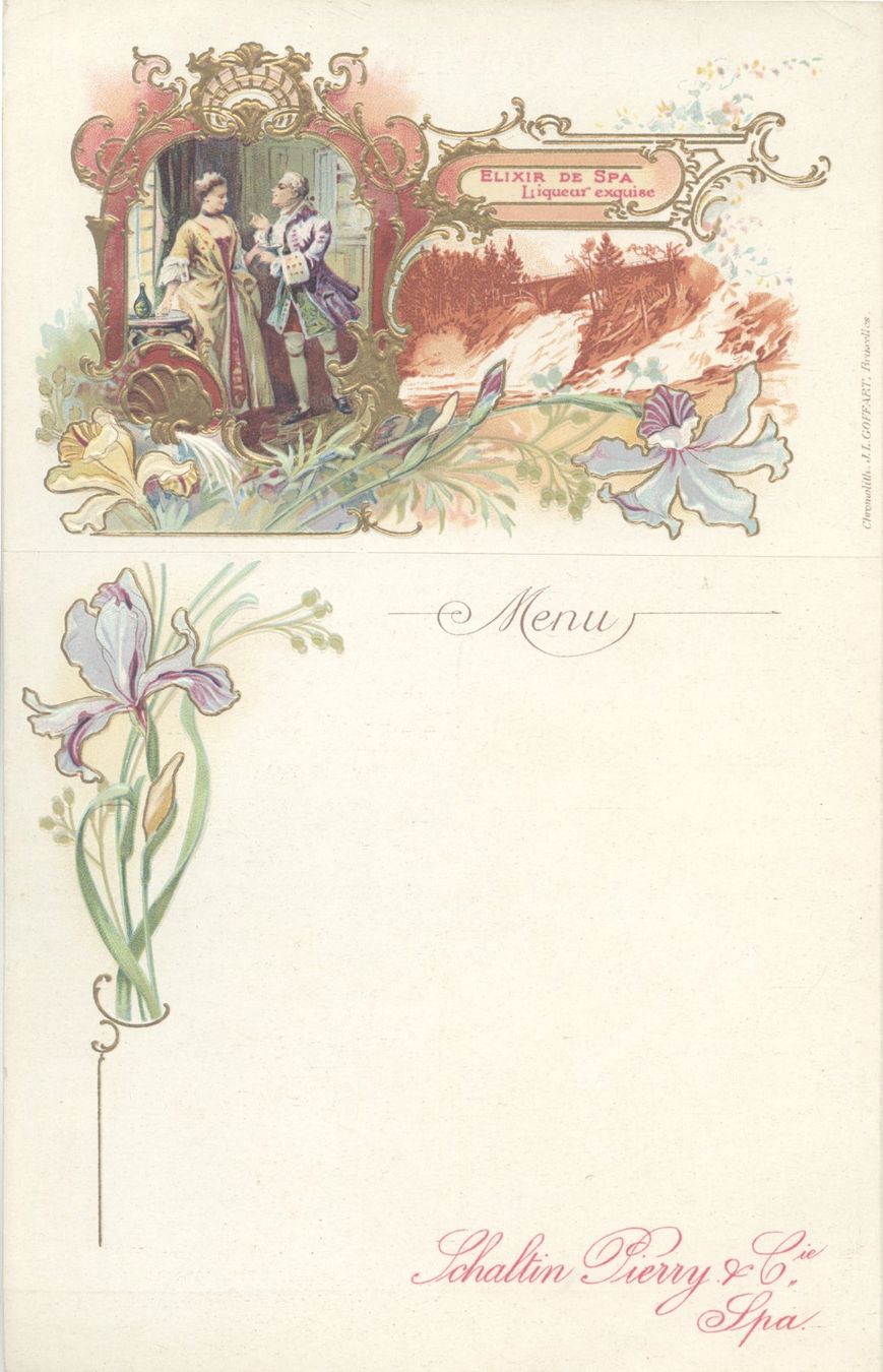 Cartoline: Menu-/Speisekarte neutral  im Jugendstil – Nuovo (secondo la descrizione) da Biel/Bienne venduto da 07helios032