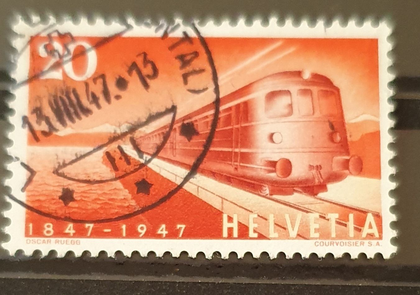 Alle Briefmarken: Abart 279 - fehlender Leitungsmast, Gestempelt – Gebraucht aus Kreuzlingen von Rschweiz1 1