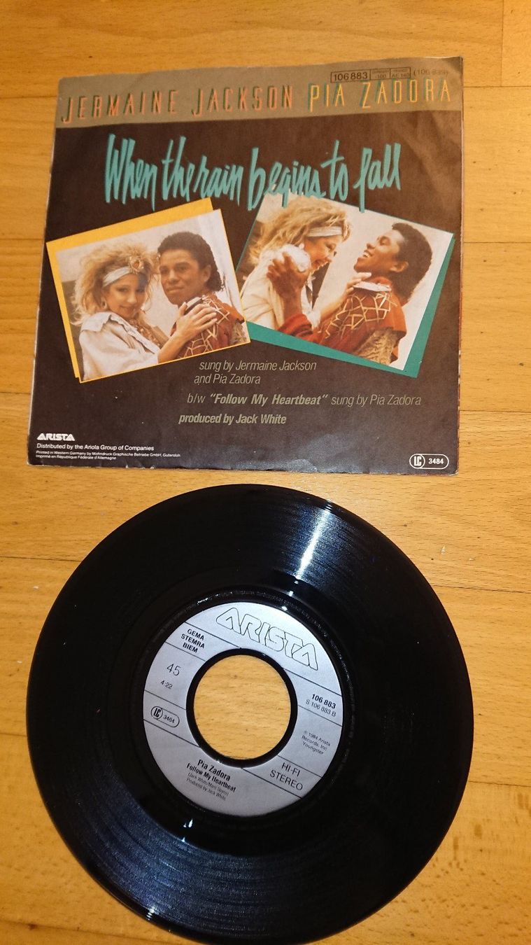 Dischi in vinile: Jackson & Zadora - When the Rain ... - Single 1984 – Usato da Egg b. Zürich venduto da orwell1984 1