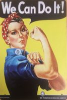 Blechschild We can Do It 2. Weltkrieg USA Motto Hausfrau