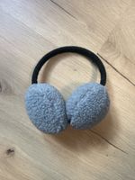 Blue fluffy ear warmers – perfect for winter days!