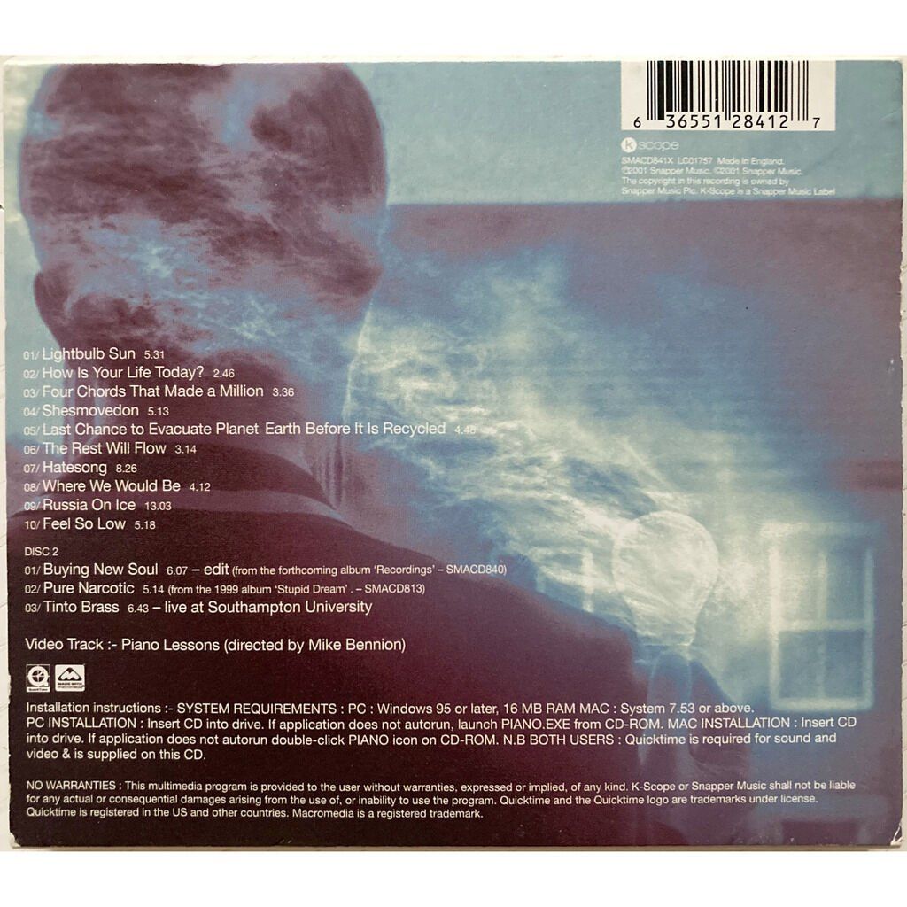 CD: PORCUPINE TREE - LIGHTBULB SUN – Usato da Bottens venduto da hotter-than-hell 1