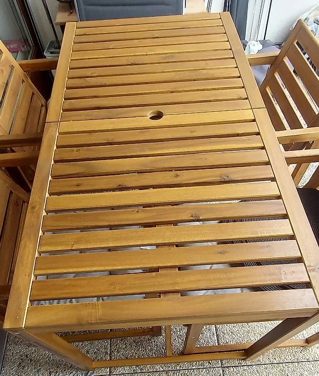 Tischset: Ensemble Table Balcon/jardin+4 chaises+ Bâche de protection – Gebraucht aus Montreux von Daisyy01 2