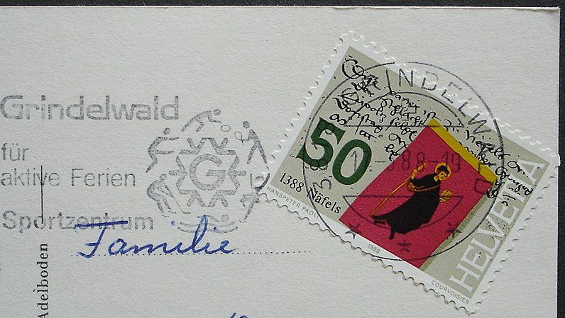 Cartes postales: GRINDELWALD mit Bahn und Auto – D'occasion à Jona par philajona 1