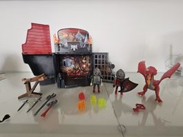 Playmobil Drachenfestung aufklappbar mit Figuren und Zubehör