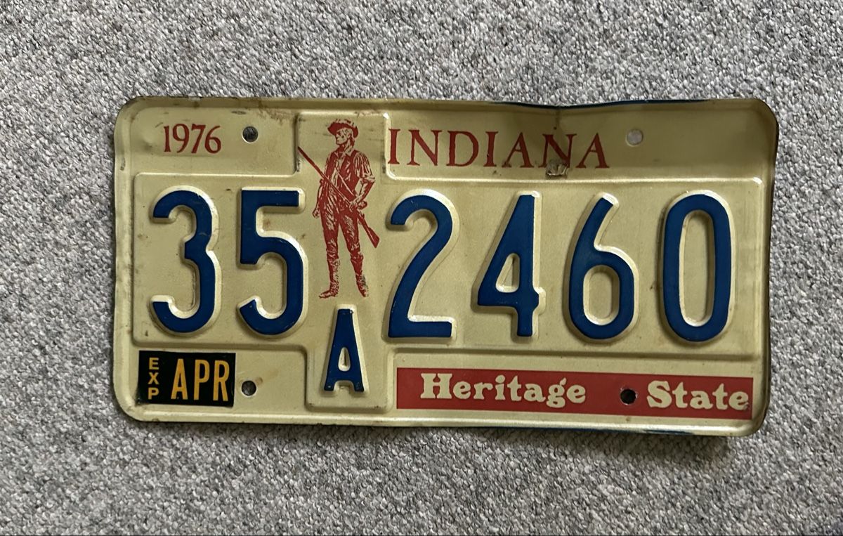 Insegne: Vintage Indiana Nummernschilder – Usato da zürich venduto da PatCat02 8