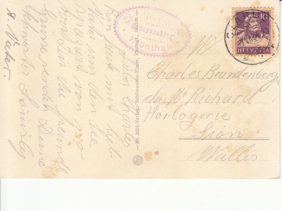 Ansichtskarten: Klöntalersee 1934 – Gebraucht aus Bürglen TG von StampGraf 1
