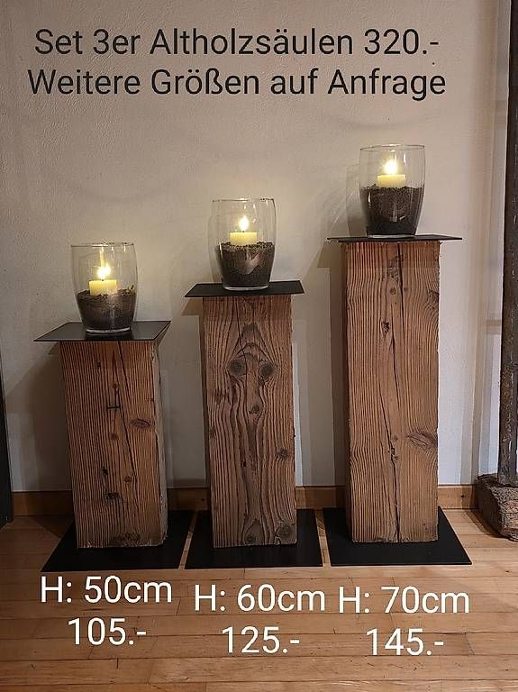 Holzartikel: Altholzsäule – Gebraucht aus Montlingen von Eifach_nur_Bellinda