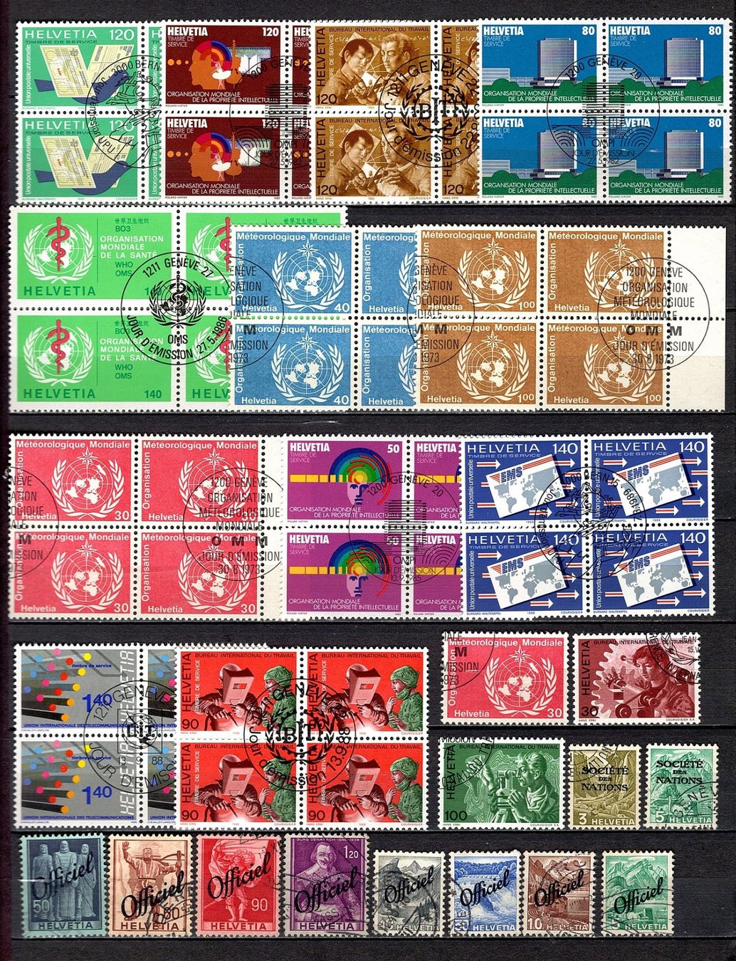 Alle Briefmarken: Genfer Ämter, Dienstmarken (846) – Gebraucht aus Burgdorf von blinky01